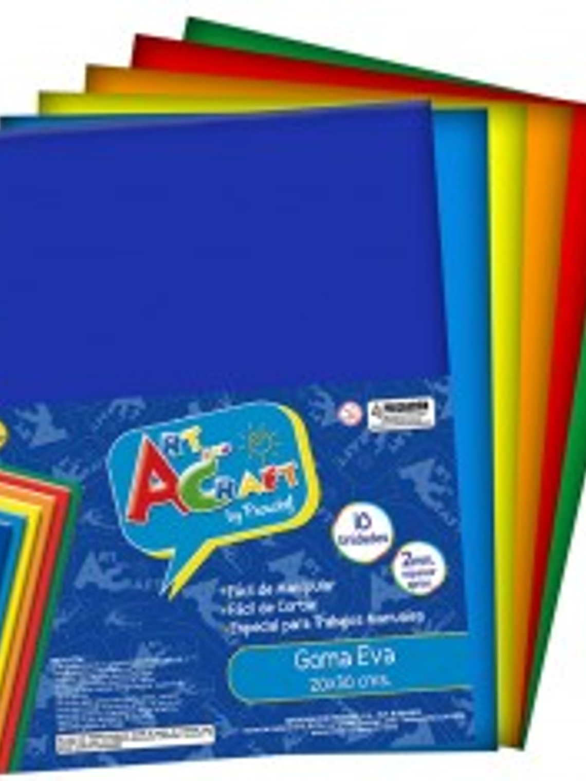 GOMA EVA 20X30 CM 10 COLORES ART CRAF 1