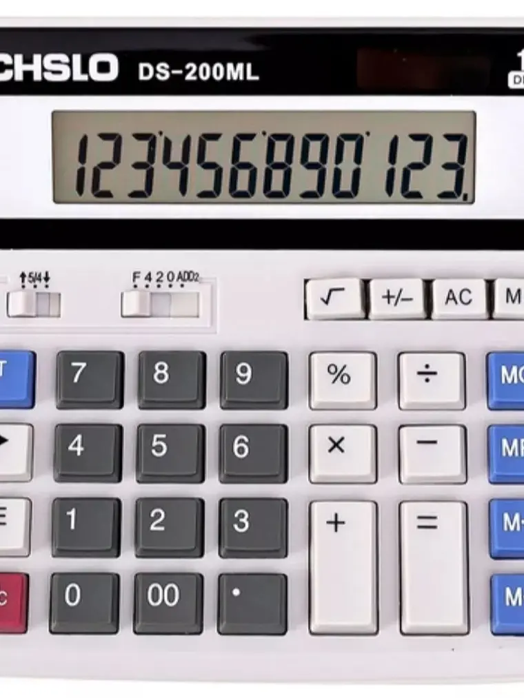 CALCULADORA GRANDE 12 DIGITOS CHSLO  DS-200 1