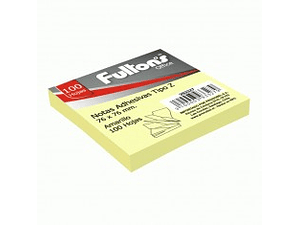 NOTAS ADHESIVAS 76X76 FULTONS AMARILLA