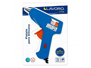 PISTOLA DE SILICONA CON INTERRUPTOR LAVORO 