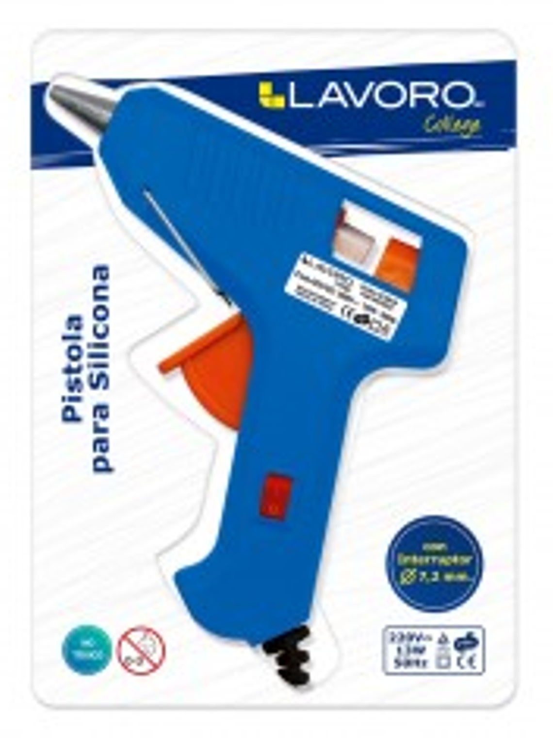 PISTOLA DE SILICONA CON INTERRUPTOR LAVORO  1