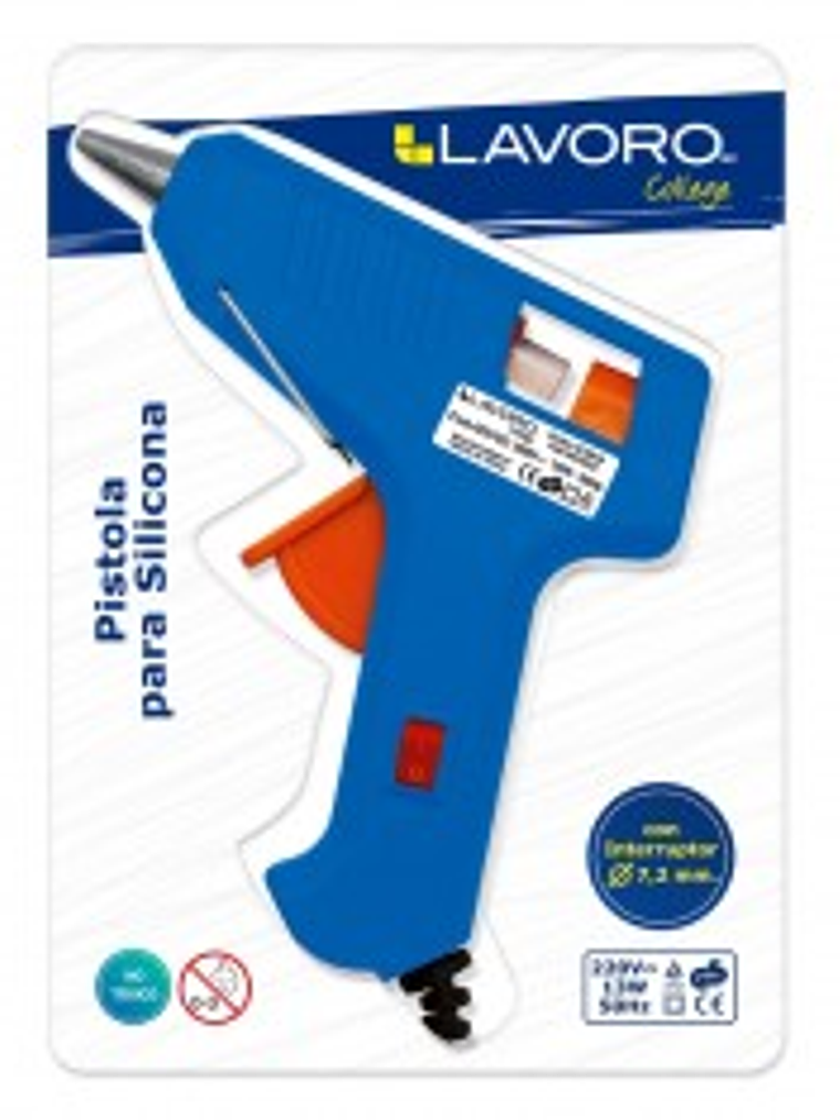 PISTOLA DE SILICONA CON INTERRUPTOR LAVORO  1