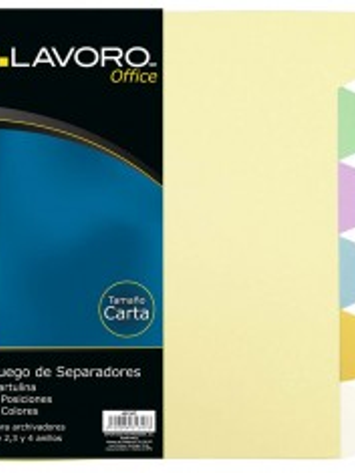SEPARADORES 6 DIVISIONES TAMAÑO OFICIO BLANCO LAVORO 1