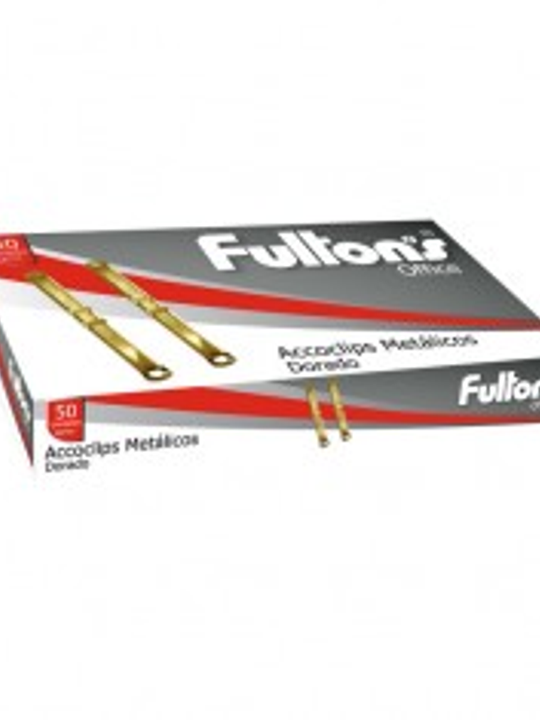 SET DE ACCOCLIP METALICOS DORADO 50 UN FULTONS 1