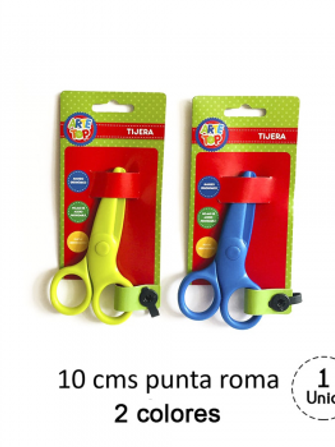 TIJERA PLASTICA ESCOLAR 13 CM ARTE TOP 1
