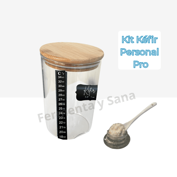 KIT KEFIR PRO, PERSONAL 950 ML ( INCLUYE NODULOS)  PARA FERMENTAR YOGURT DE  KÉFIR 1