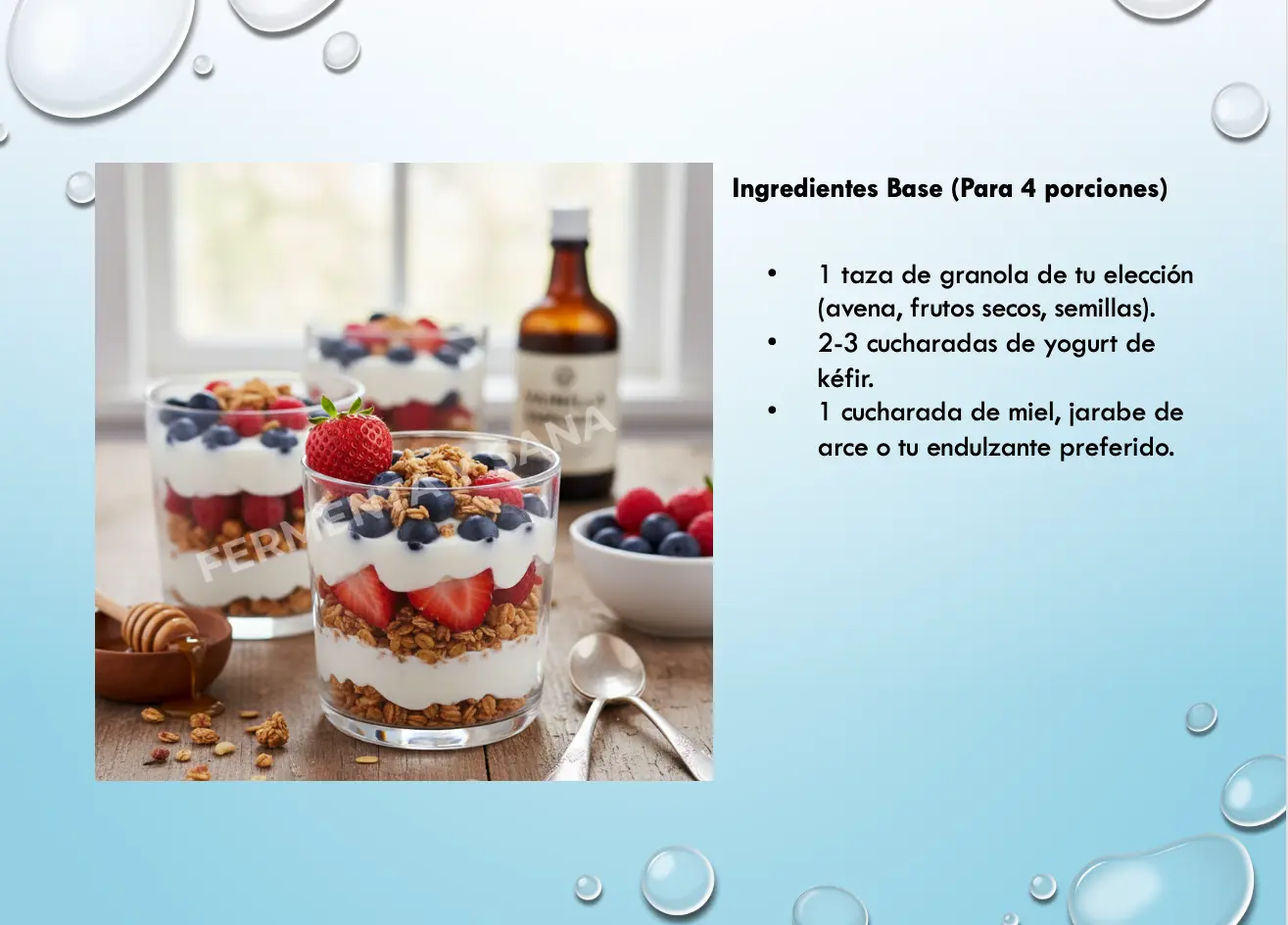 -RECETA: Kéfir Cremoso con Frutos Rojos y Crujiente