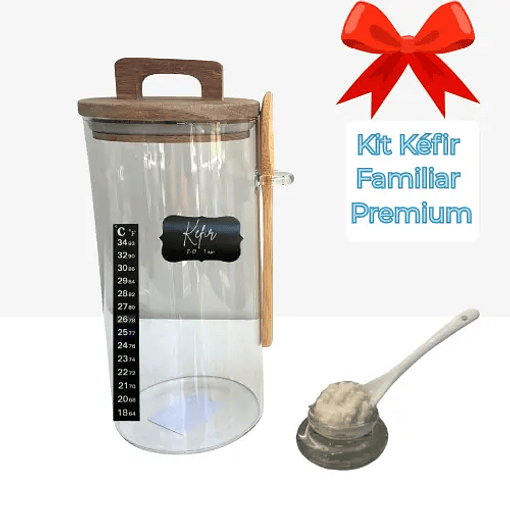 Gift Card Kit Kéfir Premium Familiar: (10 piezas + Nódulos)  10 accesorios vitales para su cuidado y mantenimiento +  Asesoría personalizada y Guía Digital.