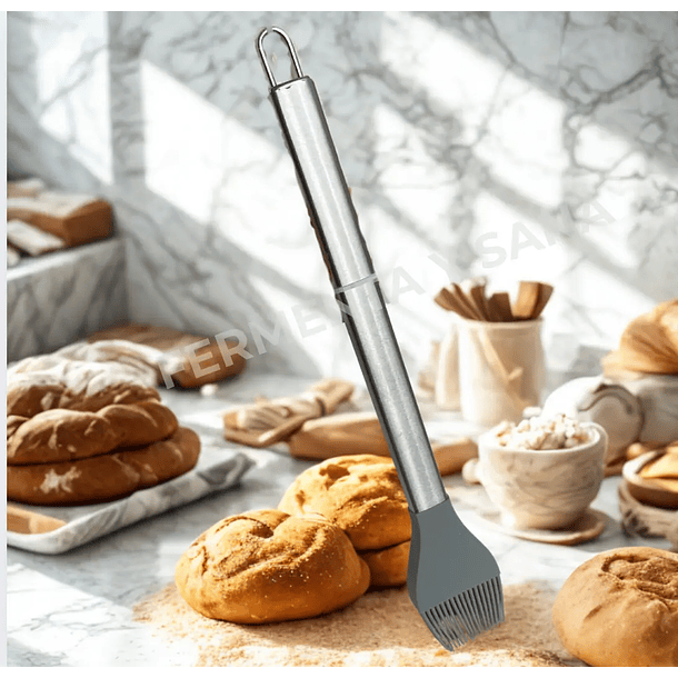 Kit Masa Madre Premium: Banneton + Cubierta + Estera Silicona + Batidor + Pincel Silicona + Cortador + Greñador 3