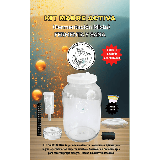 Kit Madre Activa: Fermentación Mixta - Vinagre de Manzana - Tepache - chucrut y más. 1