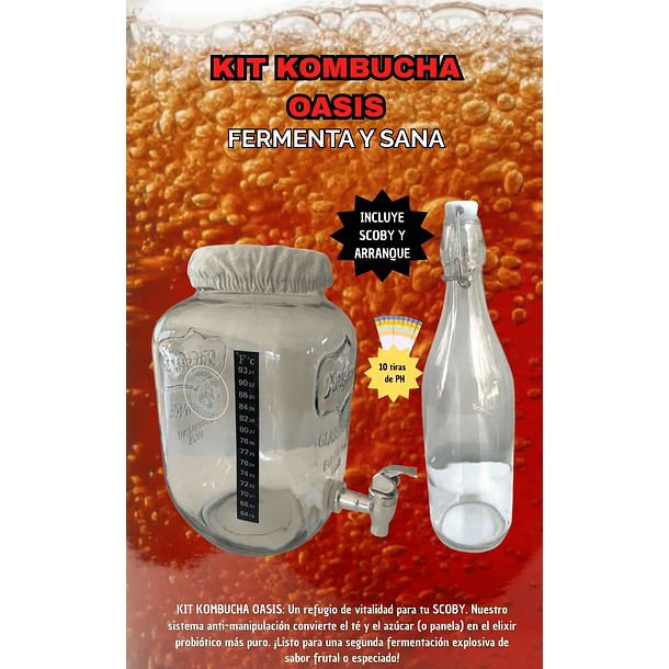 Kit Kombucha Oasis:  Tu Viaje a la Fermentación Casera de Lujo 1