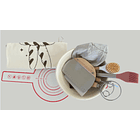 Kit Masa Madre Luxury: Banneton Redondo + Cubierta + Estera Silicona + Batidor danes+ Pincel Silicona + Rasqueta + Cortador + Greñador+ bolsa-funda exterior. 1