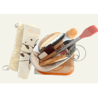 Kit Masa Madre Luxury: Banneton Ovalado + Cubierta + Estera Silicona + Batidor danes+ Pincel Silicona + Rasqueta + Cortador + Greñador+ bolsa-funda exterior.- 1