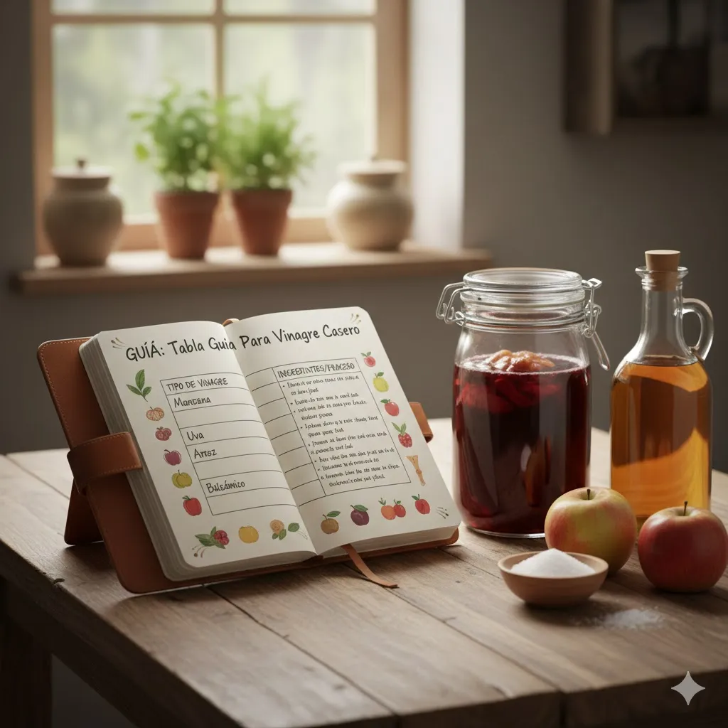 -GUÍA: Tabla Guia  Para Vinagre Casero