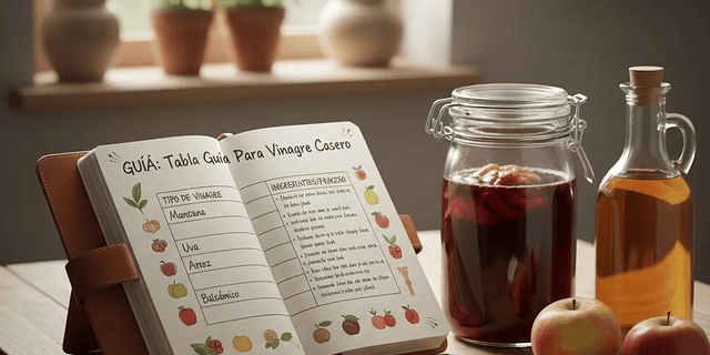 -GUÍA: Tabla Guia  Para Vinagre Casero