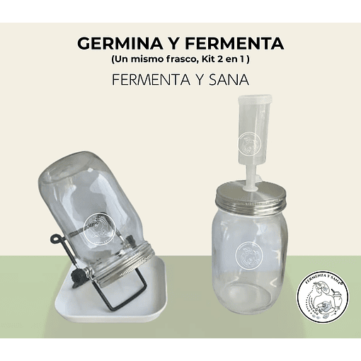 Germina Y Fermenta En Un Mismo Frasco, Kit 2 En 1 Fácilmente.