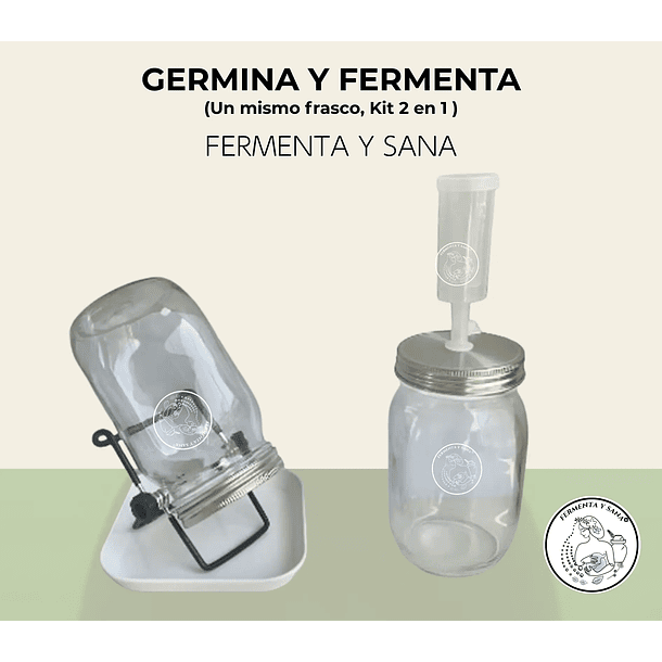 Germina Y Fermenta En Un Mismo Frasco, Kit 2 En 1 Fácilmente. 1