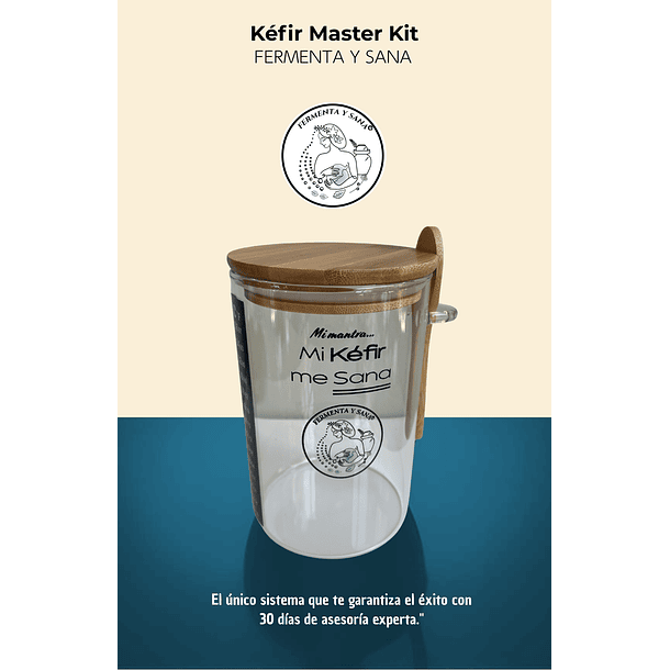 Kit Kefir Pro: 950 Ml Accesorio Para Fermentar Yogurt De Kéfir - Sin Nodulos 1