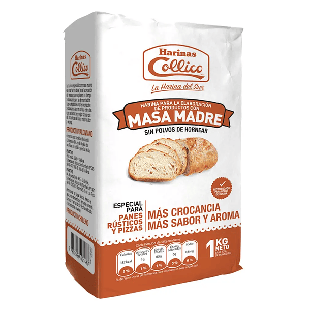 Harina Especial para hacer Pan de Masa Madre - Harinas Collico (1kg) 1