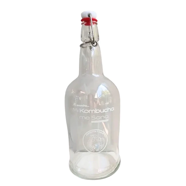 Botella oval Fermentadora Profesional - Logra Kombucha Burbujeante Y Segura En Casa 1