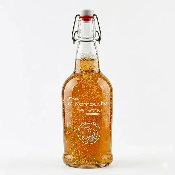 Botella oval Fermentadora Profesional - Logra Kombucha Burbujeante Y Segura En Casa 3
