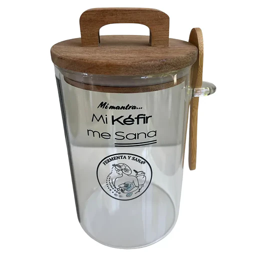 Kit Kefir Premium: Personal 950 Ml Para Fermentar Yogurt De Kéfir Incluye Nodulos
