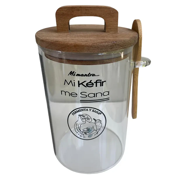 Kit Kefir Premium: Personal 950 Ml Para Fermentar Yogurt De Kéfir Incluye Nodulos 1