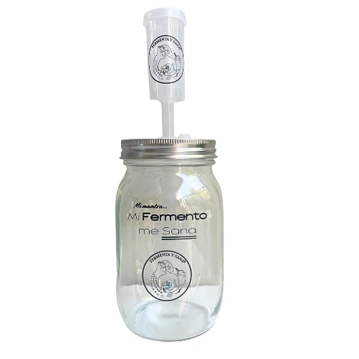 Frasco  1lt De Vidrio Con Airlock