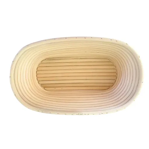 10 Bannetons  Ovalado Luxury: Banneton de 25x15x8 Cm + Cubierta Leudado Algodon-Lino 