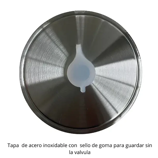 Tapa De Acero Inoxidable Para Fermentacion Con Valvula Airlock (86mm) 4