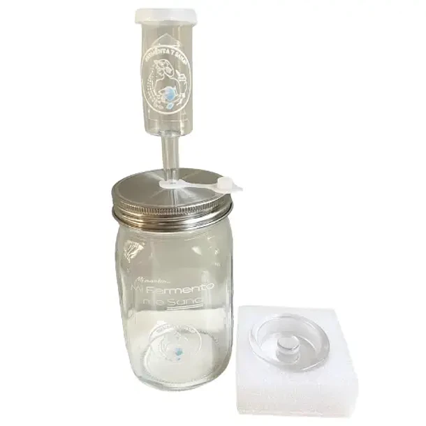 - Fermentador 800 ml, incluye válvula airlock y peso de fermentación 105gr 2