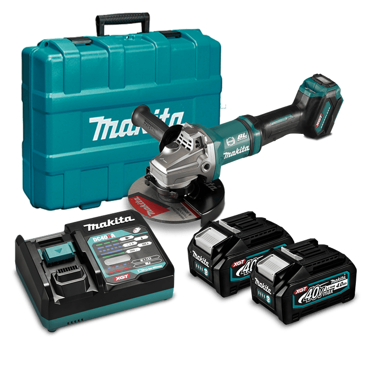 Esmeril Angular 180mm 40v + 2 Baterías + Cargador + Makpac Ga037gm201 Makita 1