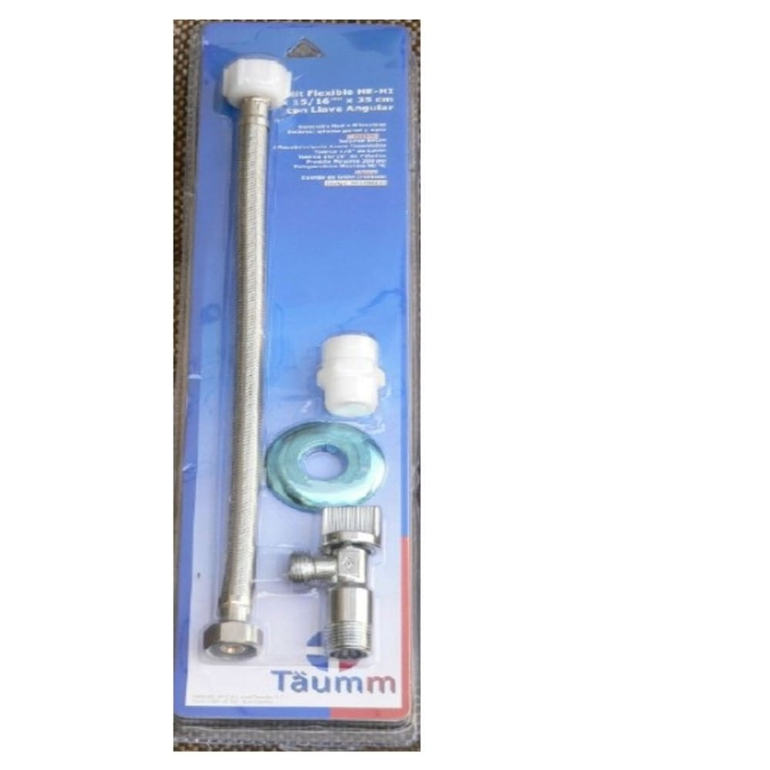 Flexible con Llave Angular He-Hi 1/2 X 7/8 35 Cm Taumm 1