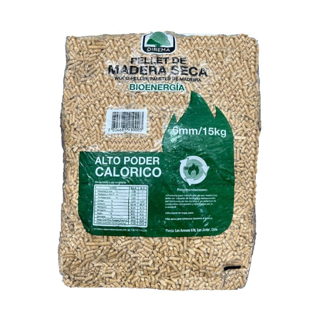 Bolsa De Pellet De Madera 15kg Direma 1