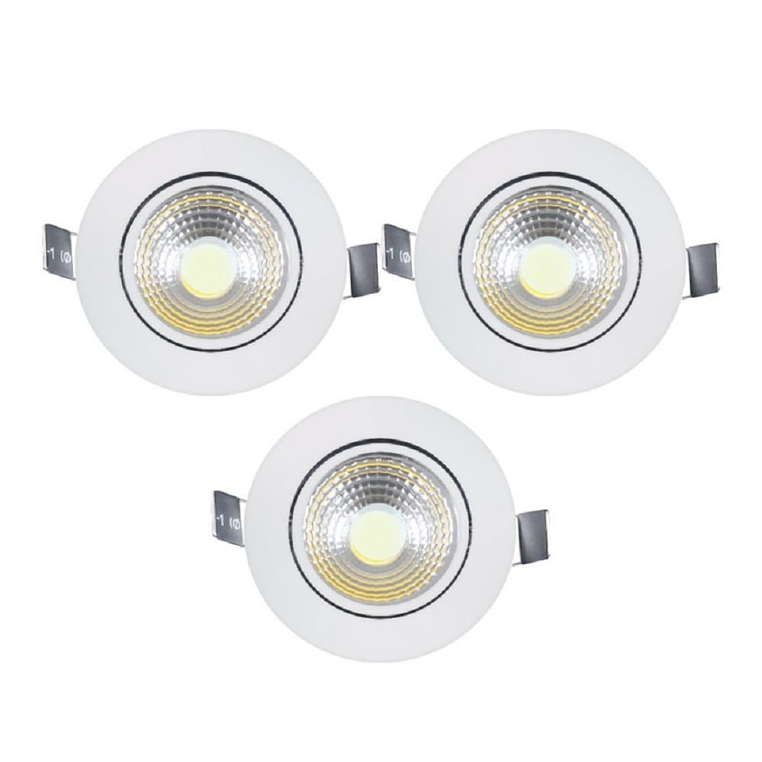 Pack 3 Focos Led Embutidos Ip20 5W 3000°K Kersting 1