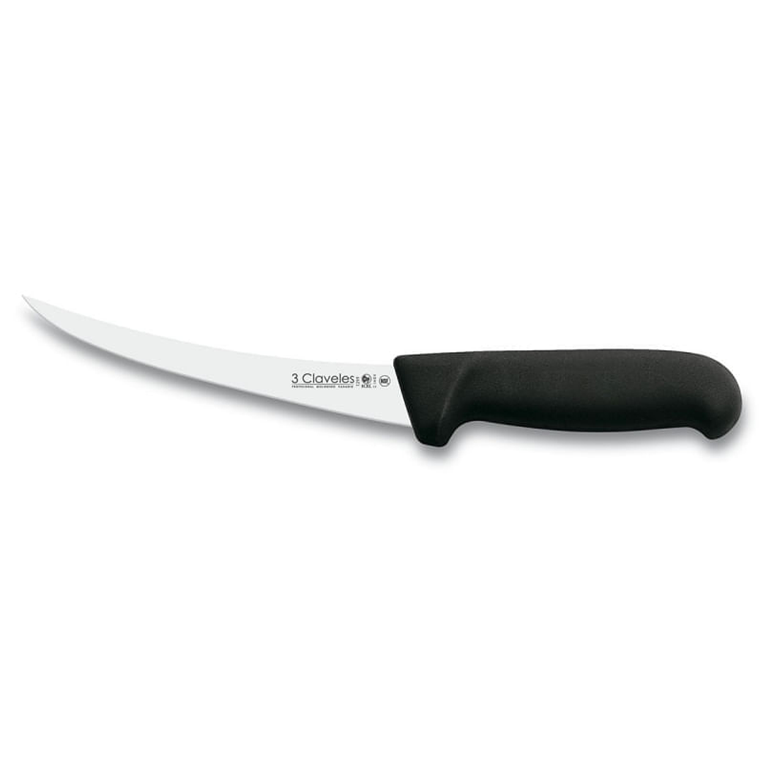 Cuchillo Deshuesar Curvo Inox. M/polip. 15cm #5510 3 Claveles 1