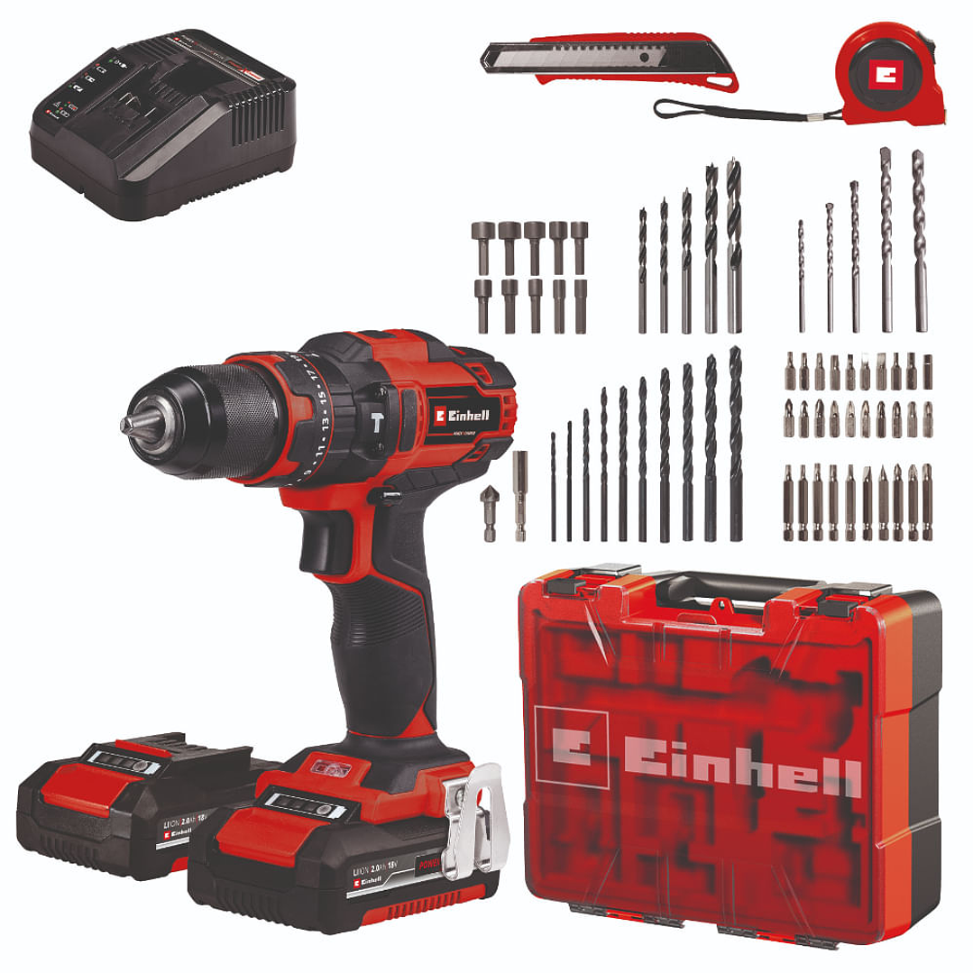 Taladro Atornillador Kit 18V TE-CD 18/40 LI-I + 64 Einhell 1