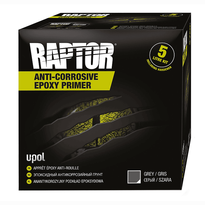 Kit de Anticorrosivo Epoxico de 5 Lt Gris Raptor 1