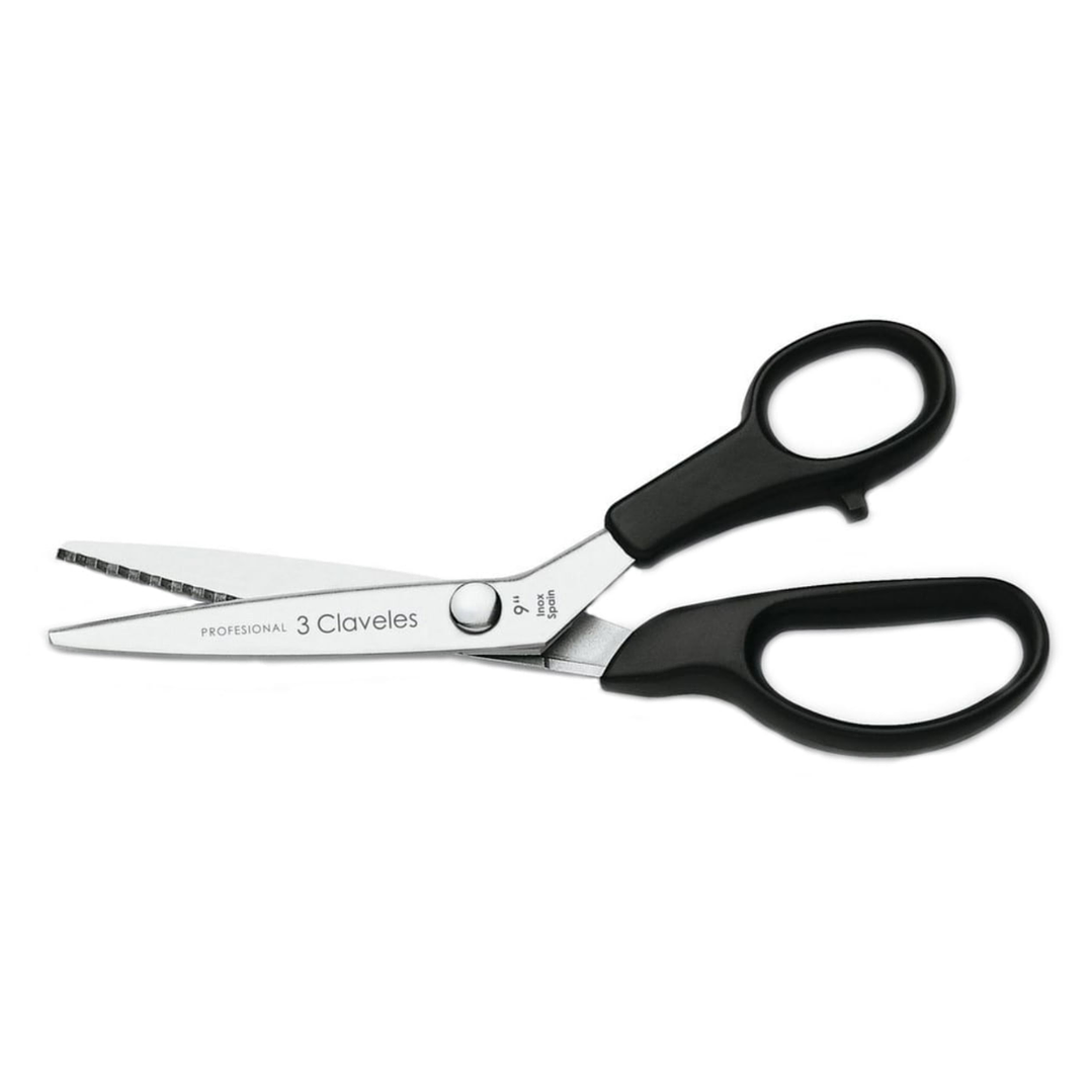 Tijera Zig Zag con mango Nylon 9'' #125 3 Claveles 1