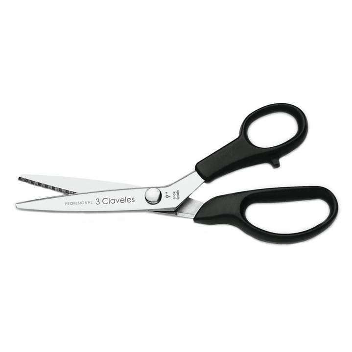 Tijera Zig Zag con mango Nylon 9'' #125 3 Claveles 1