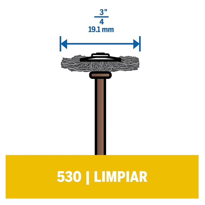 Cepillo Acero Inoxidable 19Mm 530 Dremel 3