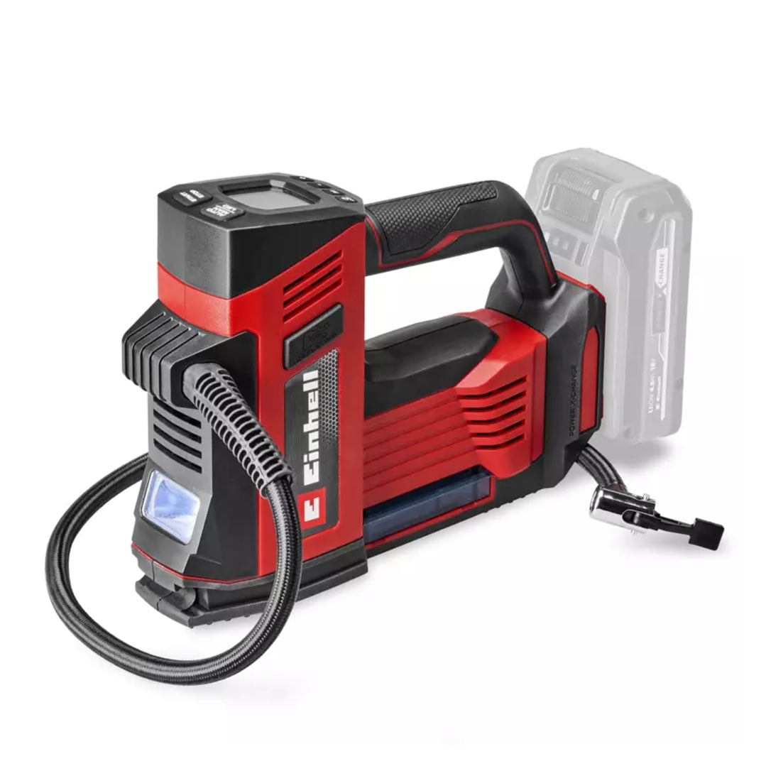 Compresor de aire inalámbrico CE-CC 18/23 D Li-Solo Einhell 18 V – Inflador portátil para neumáticos 1