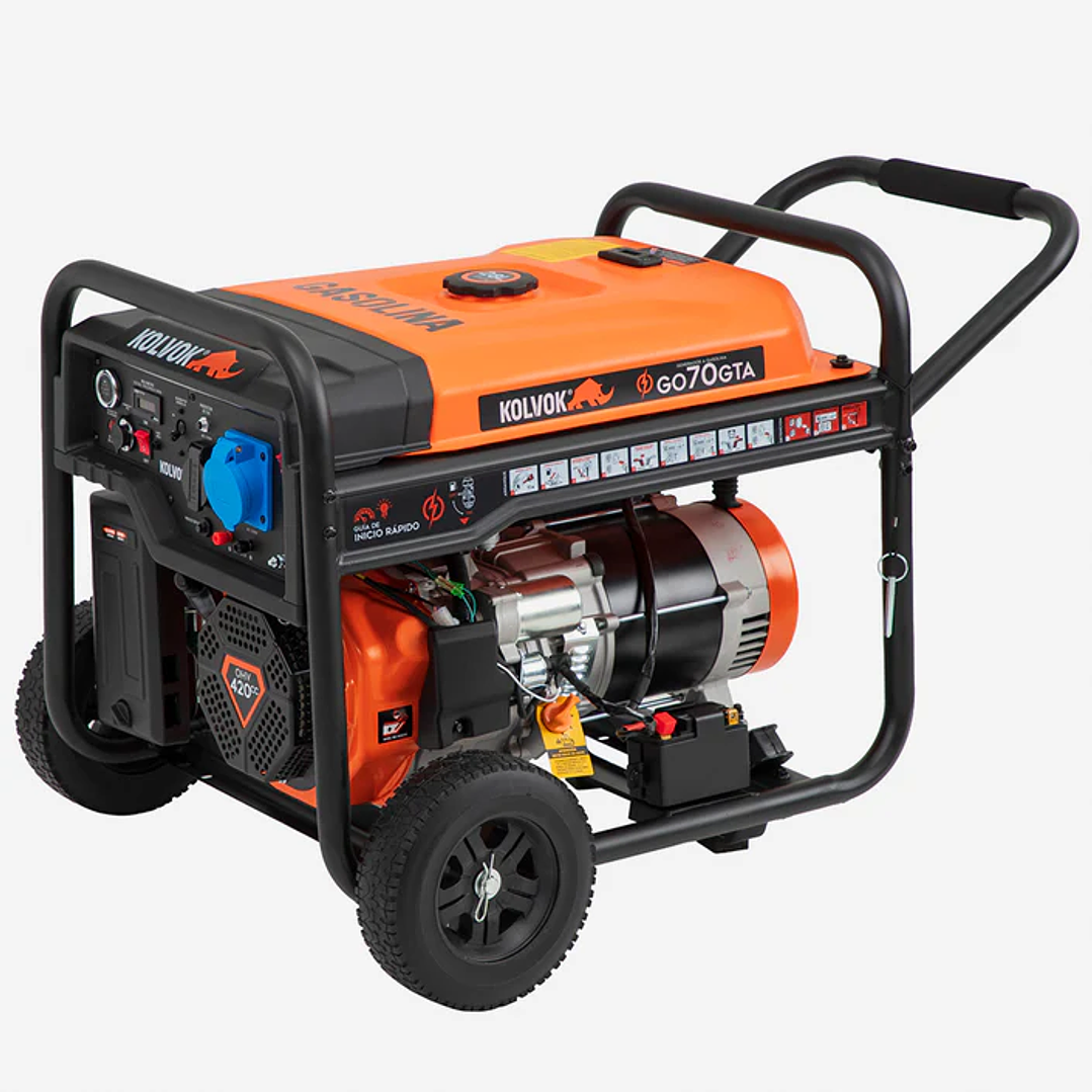Generador Monofásico GO70GTA 6.5 kVA Gasolina Kolvok 6