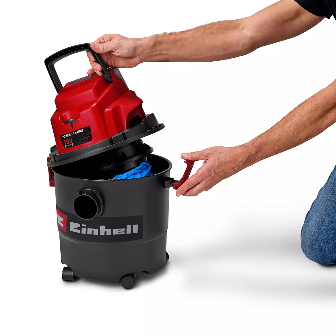 Aspiradora en Seco y Húmedo Inalámbrica 18V Einhell TC-VC 18/15 + Starter Kit 2,5Ah 4