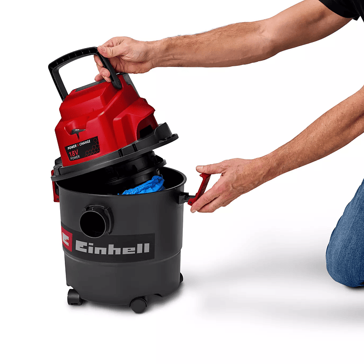 Aspiradora en Seco y Húmedo Inalámbrica 18V Einhell TC-VC 18/15 + Starter Kit 2,5Ah 4