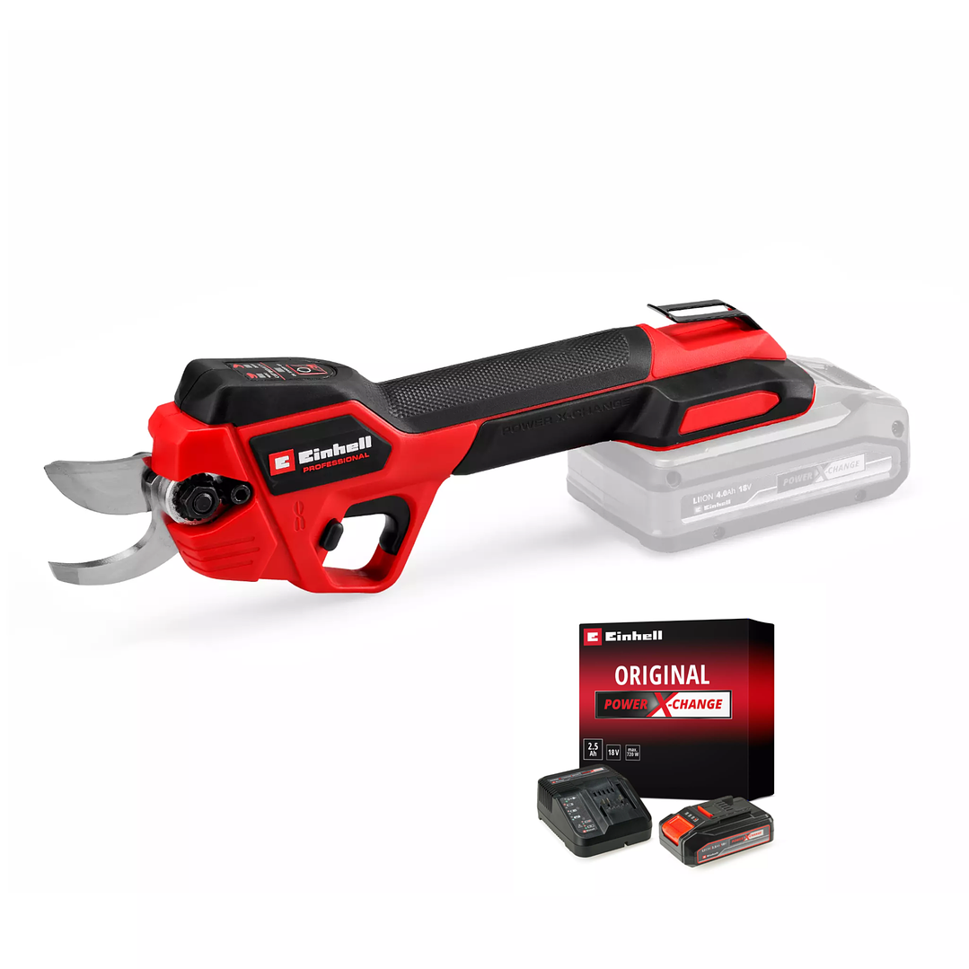 Tijera de podar inalámbrica GP-LS 18/28 Li BL Einhell 18V + Starter Kit 18V 2,5Ah 1