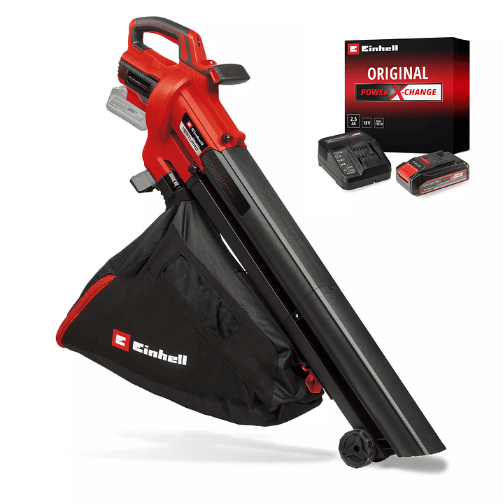 Aspiradora de hojas inalámbrica VENTURRO 18/210 Einhell 18V + Starter Kit 18V 2,5Ah 1