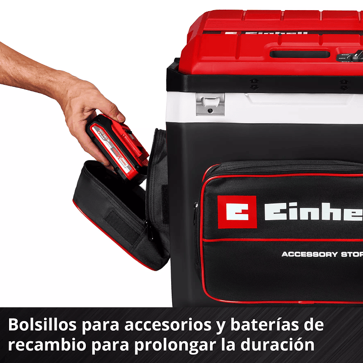 Cooler Inalámbrico 18V 27 L Einhell + Starter Kit 4.0Ah – Refrigeración portátil para uso industrial o residencial 8
