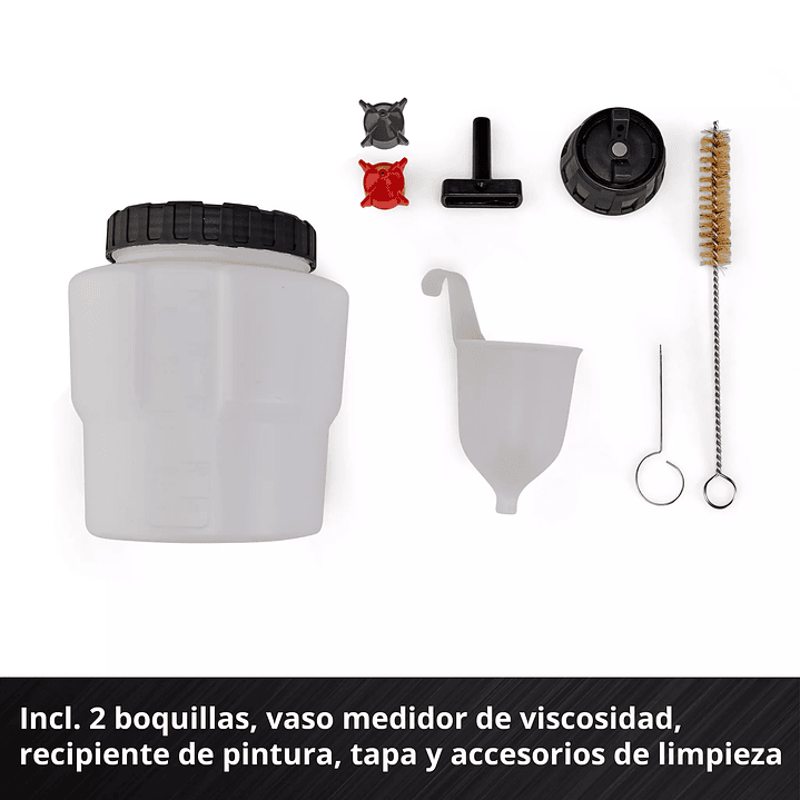 Pistola para pintar inalámbrica TC-SY 18/60 Li Einhell + Starter Kit 18V 2,5Ah 3