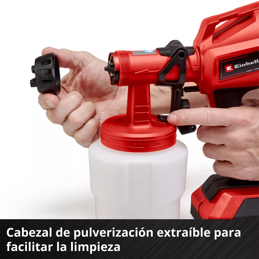 Pistola para pintar inalámbrica TC-SY 18/60 Li Einhell + Starter Kit 18V 2,5Ah 4